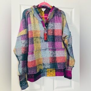 BiBi Colorful Plaid Women's Hoodie